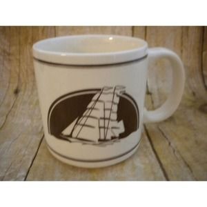 Vtg Clipper Ship Mug Hickory Farms Sailing Cup Fun Nautical (su1)